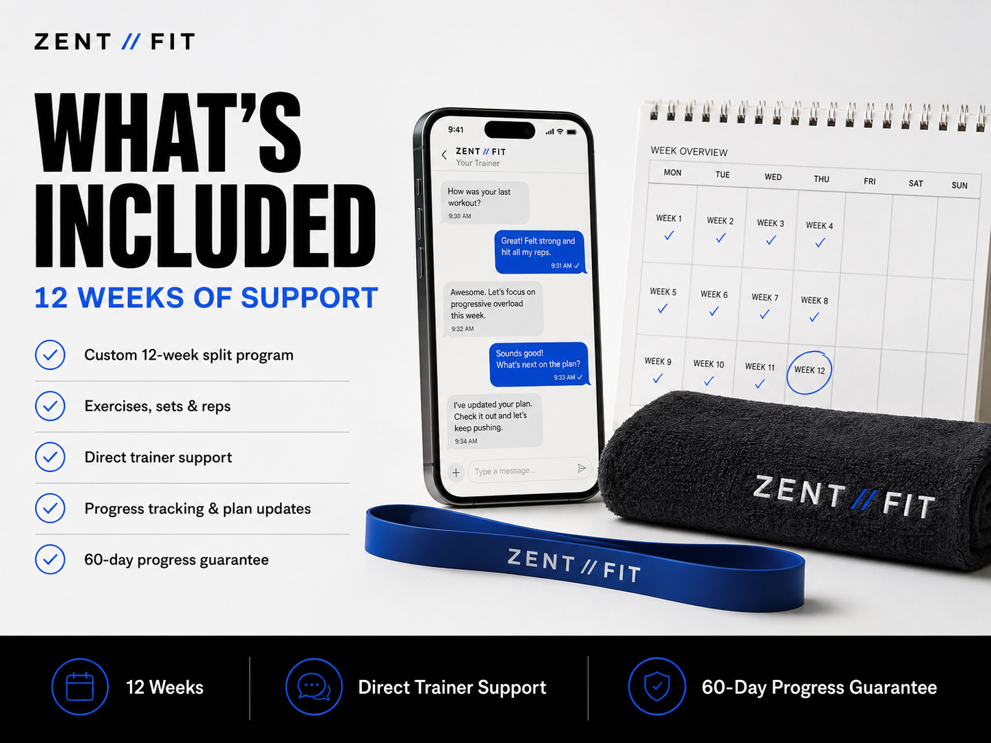 Personal Training Plan — 12 Weeks + DM with Private Trainer