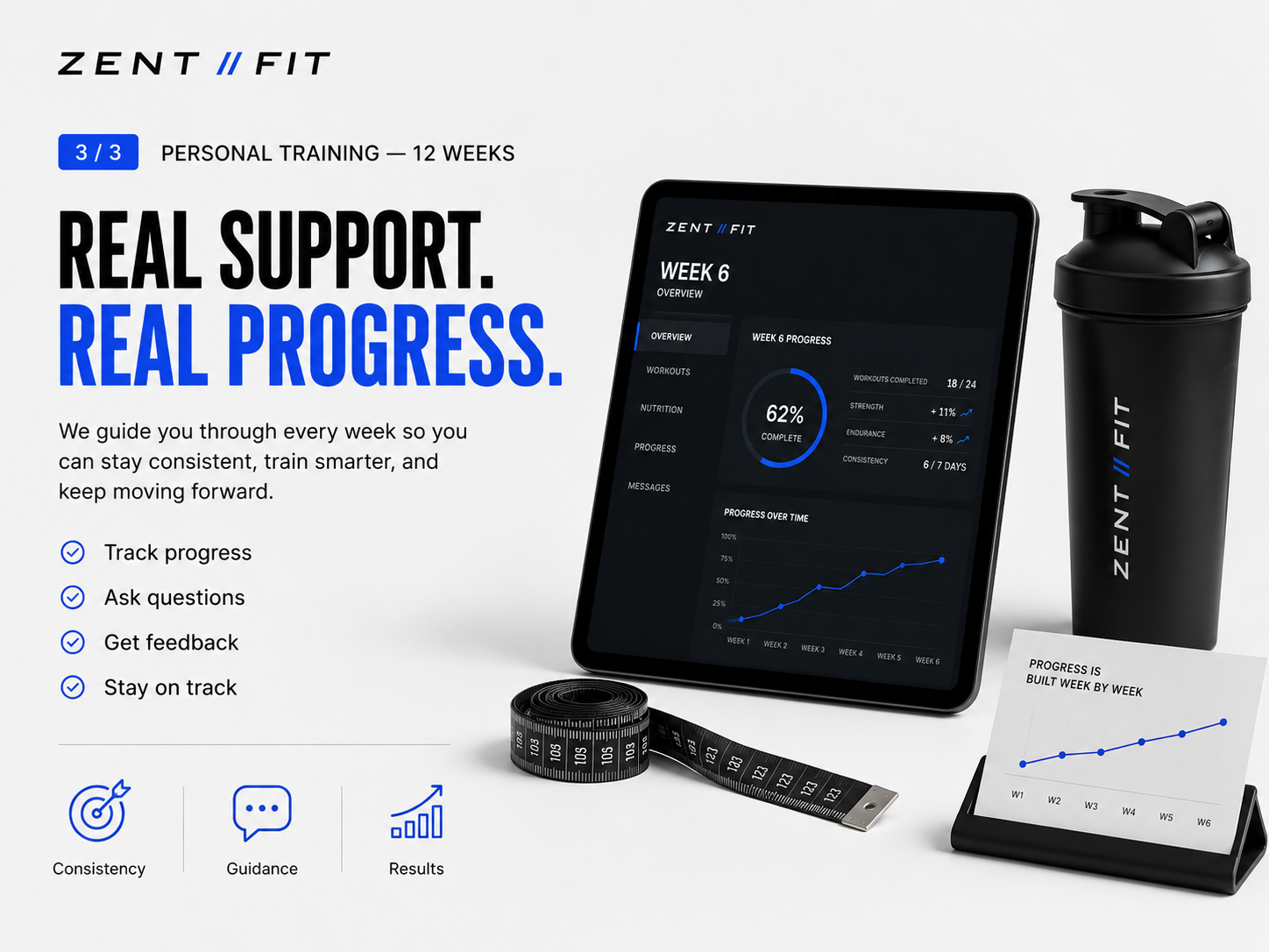 Personal Training Plan — 12 Weeks + DM with Private Trainer